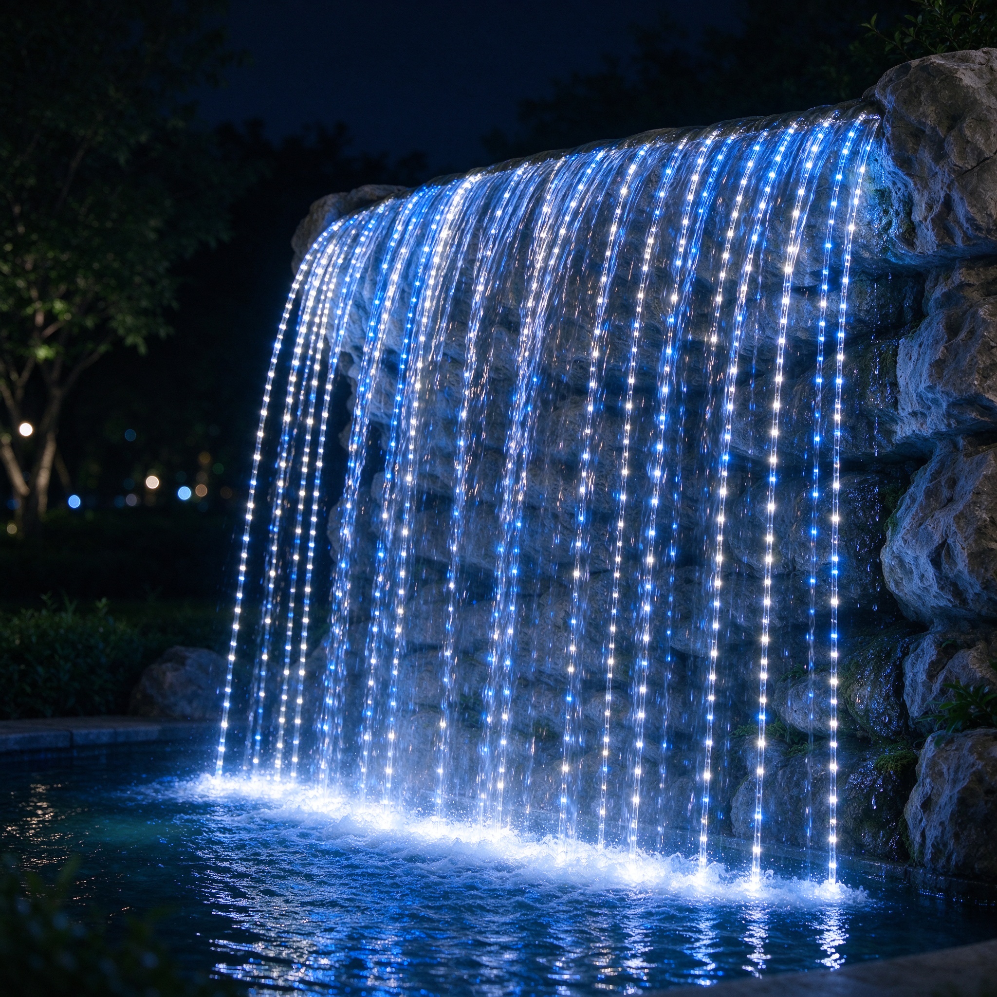 Light Waterfall Sculpture — Light Sculptures