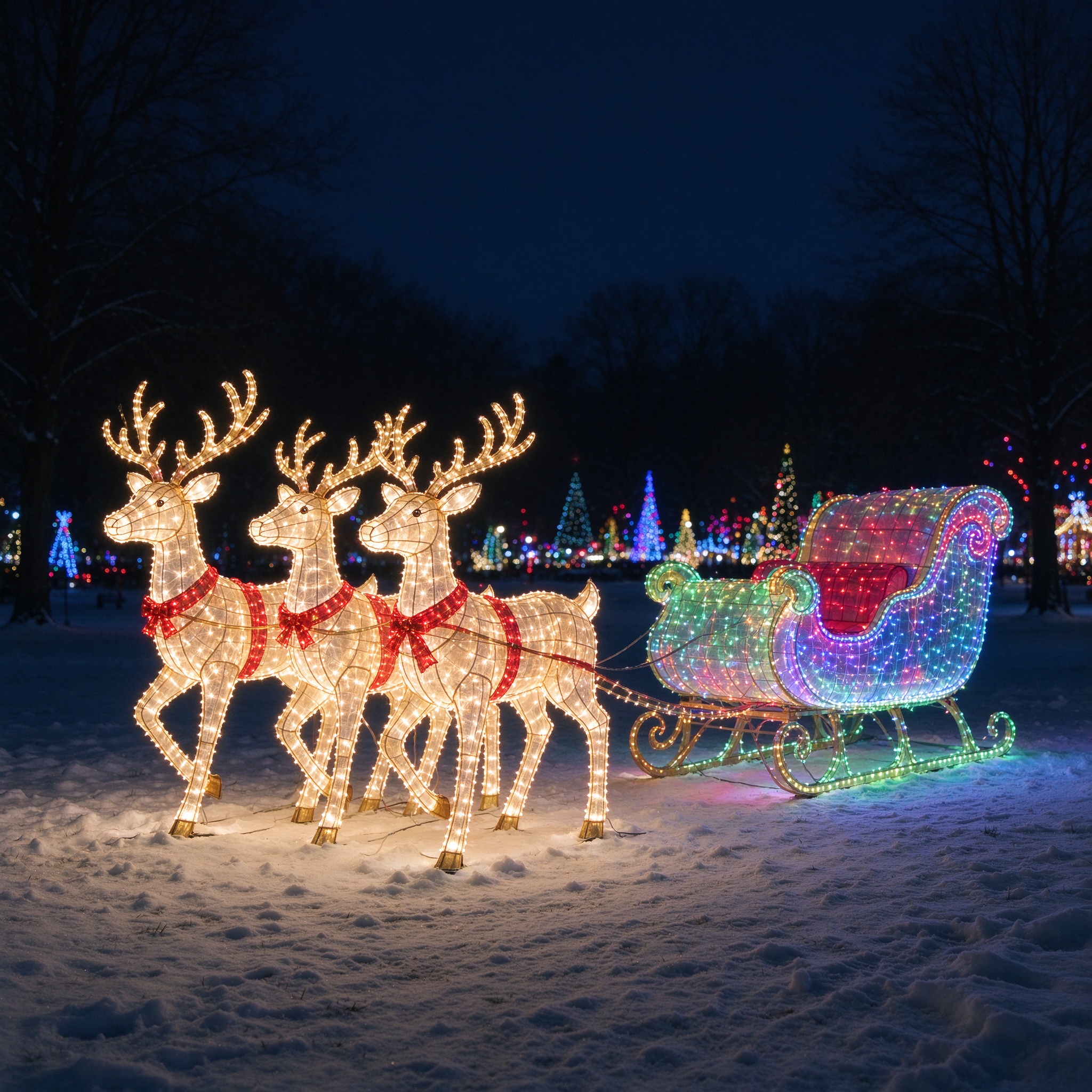 Reindeer Team Lantern — Christmas Theme