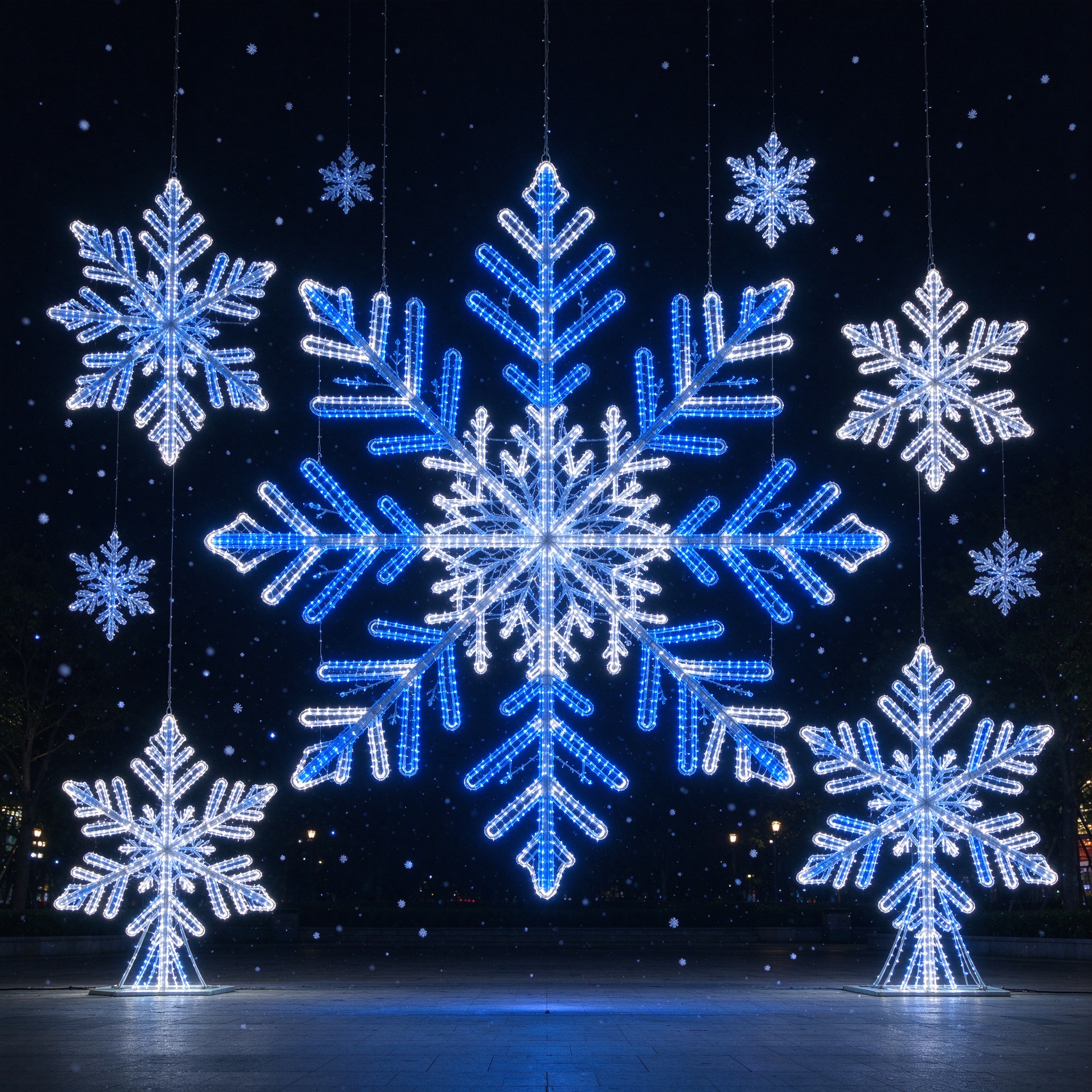 Snowflake Cluster Lantern — Christmas Theme