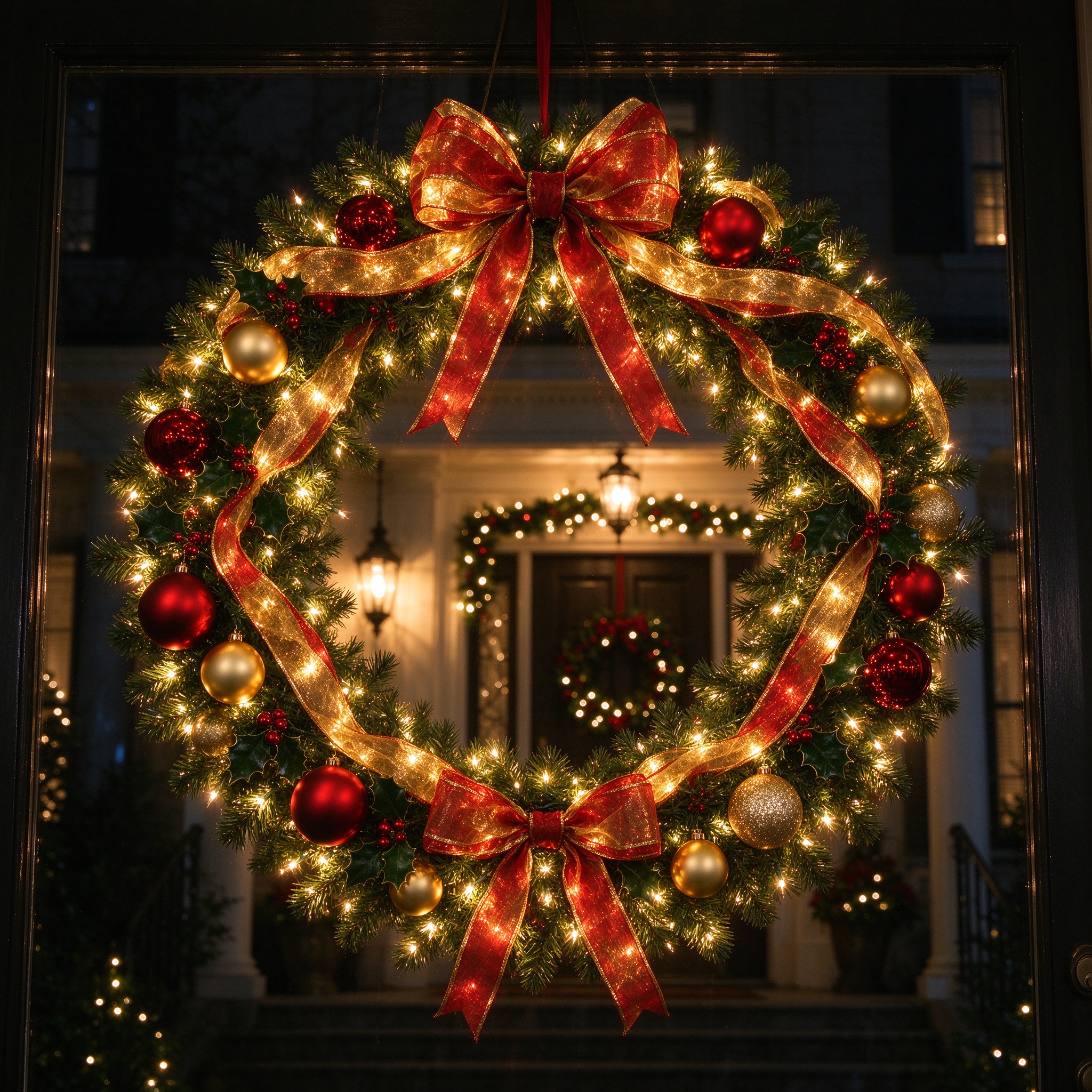 Holiday Wreath Lantern — Christmas Theme