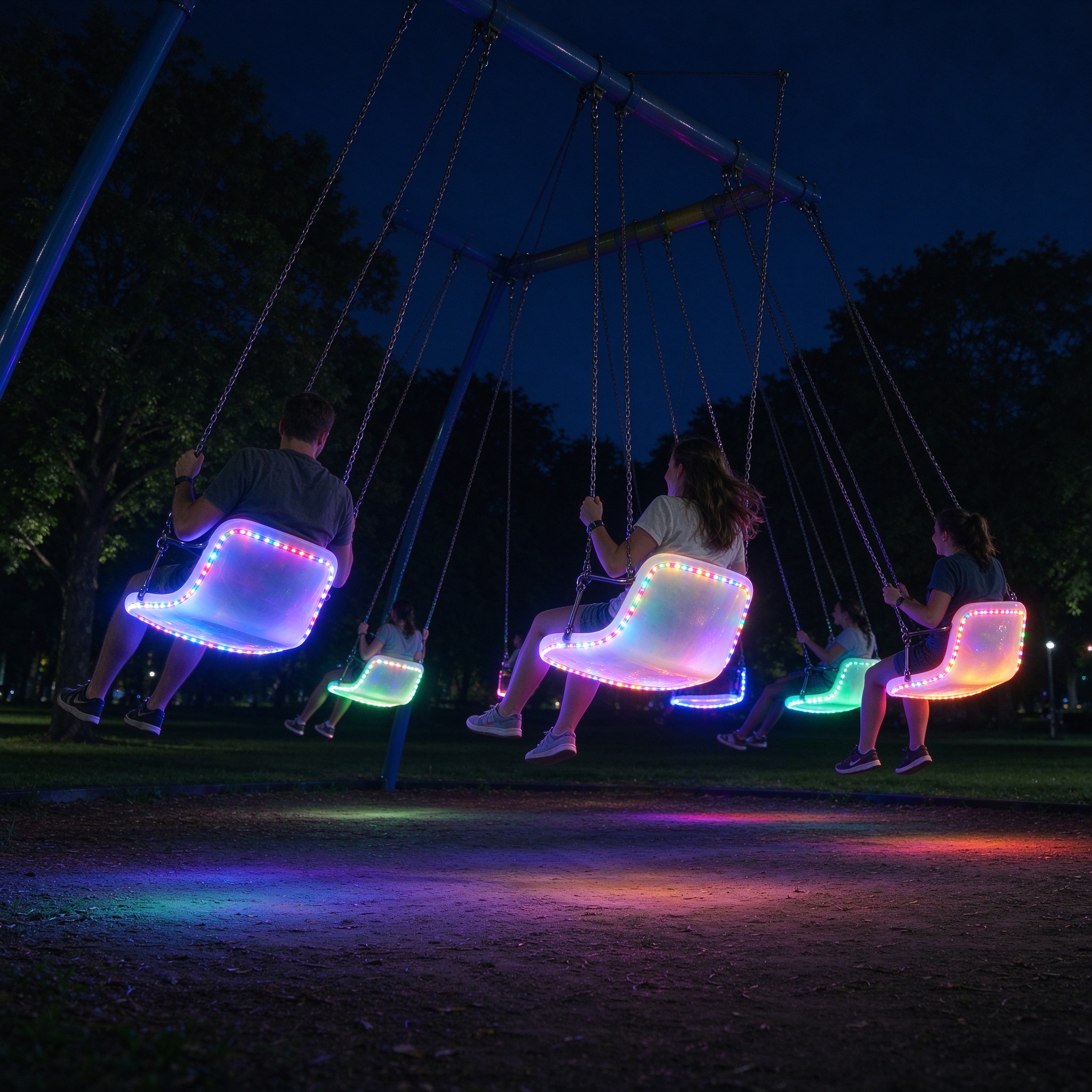 Musical Light Swings — Interactive Installations
