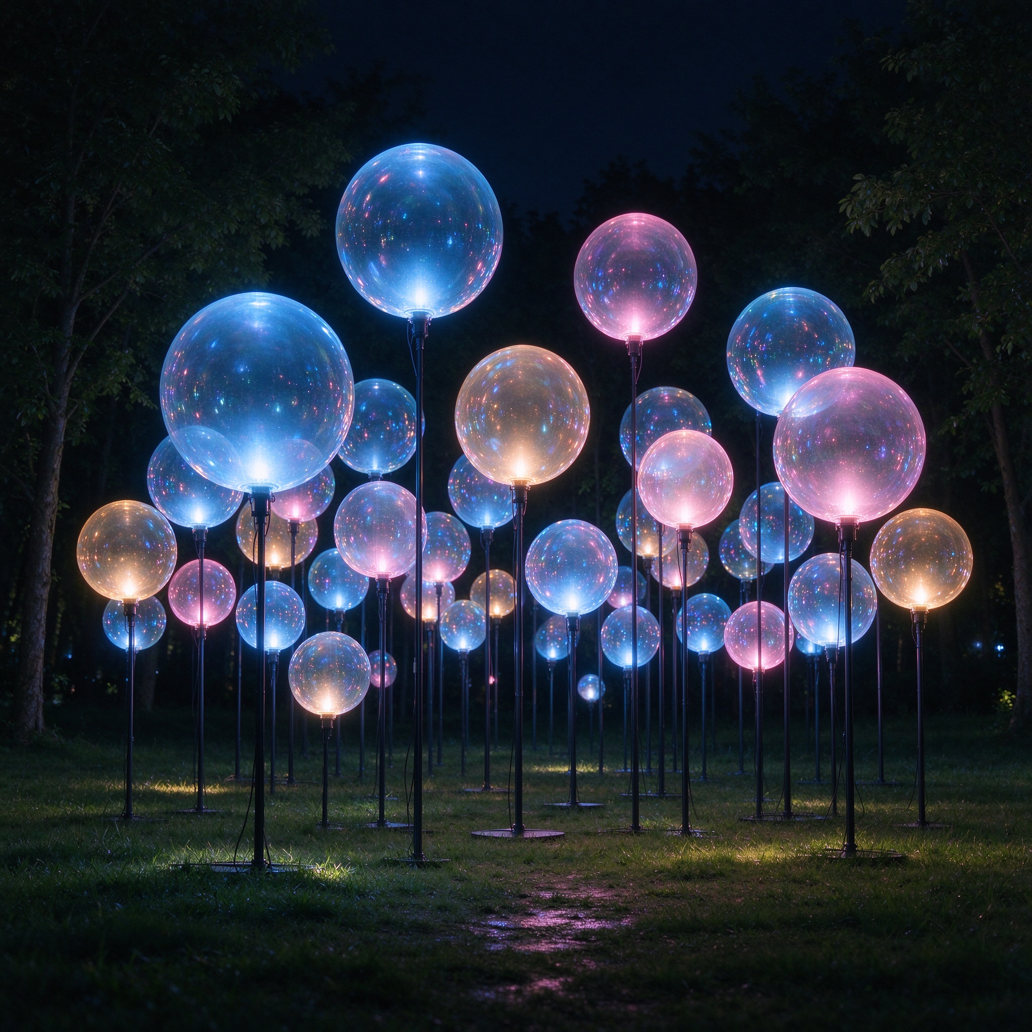 Bubble Light Forest — Interactive Installations