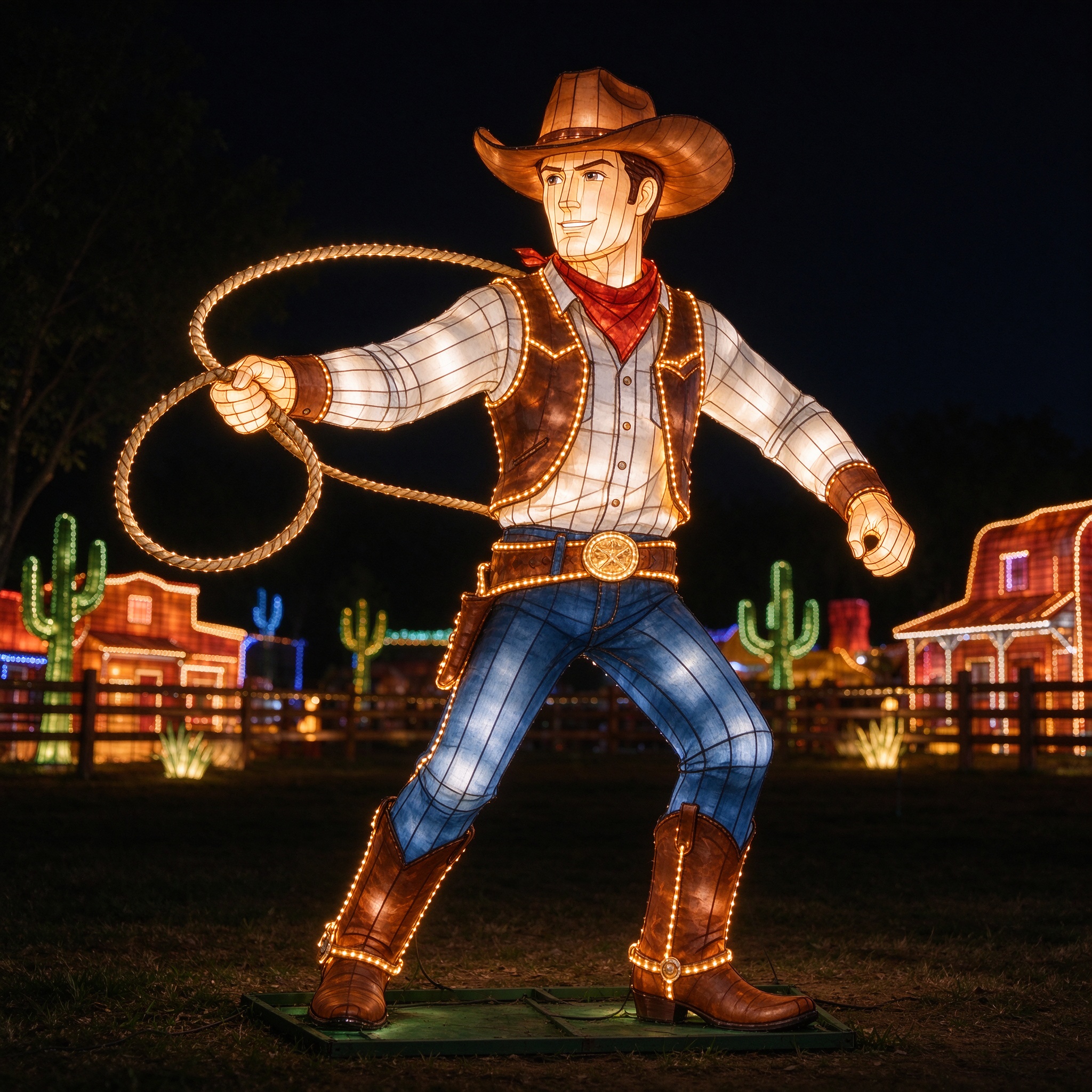 Cowboy Figurine Lantern — Figurative Lanterns